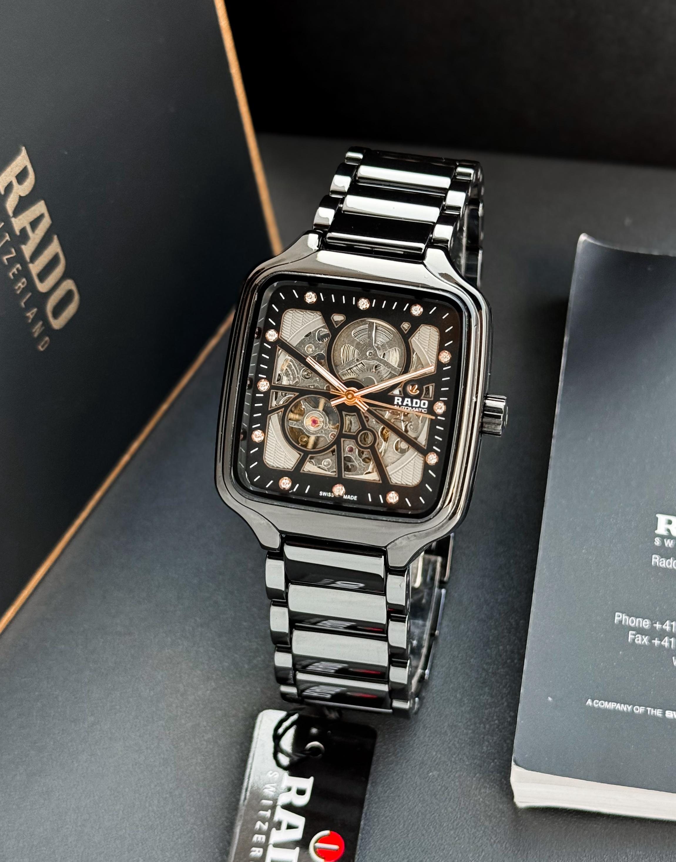 Rado Men's Series Complete Black Ceramic body Ceramic Smart fit adjustable Strap