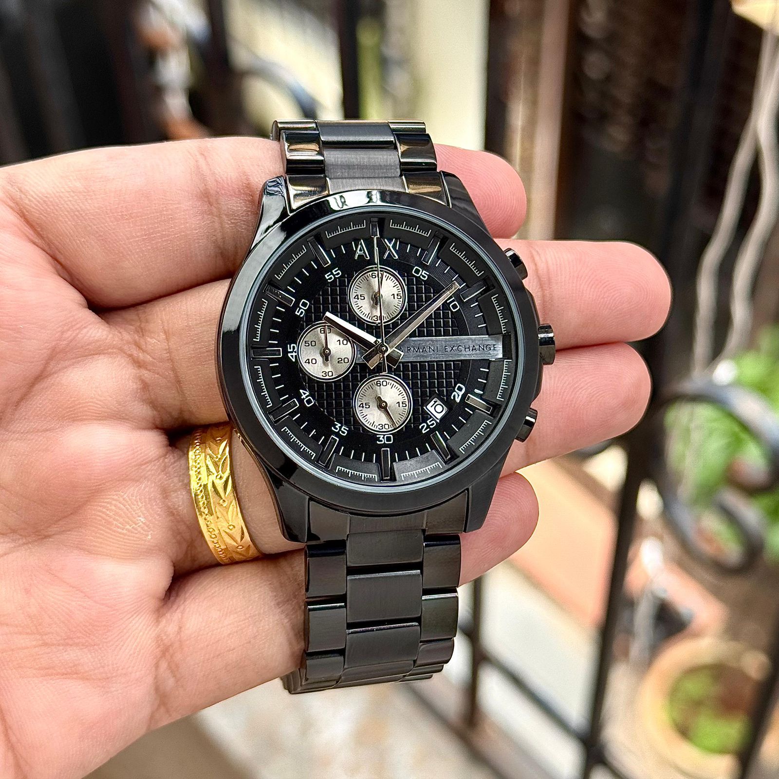 ARMANI EXCHANGE – BOLD BLACK CHRONOGRAPH