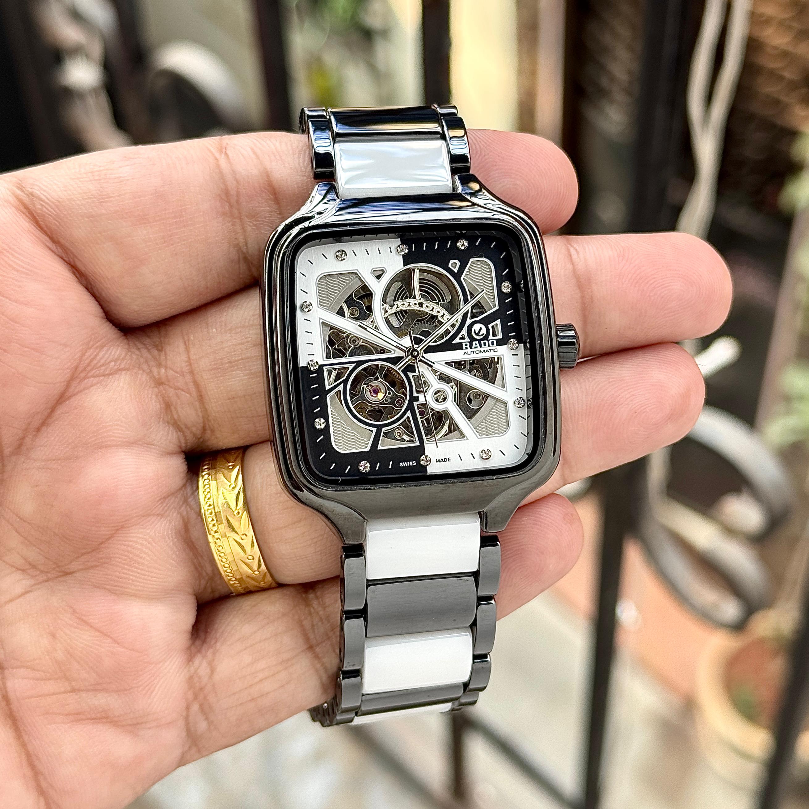 RADO TRUE SQUARE – OPEN HEART DIAMOND REPLICA WATCH